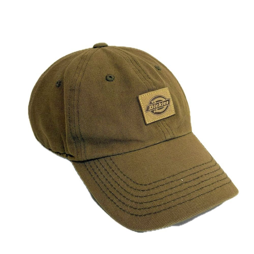 Dickies Cotton Canvas Mens Baseball Cap Sun Washed Brown Adjustable Buckle Back